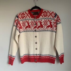 Vintage Jersild Viking Fair Isle Cardigan Sweater